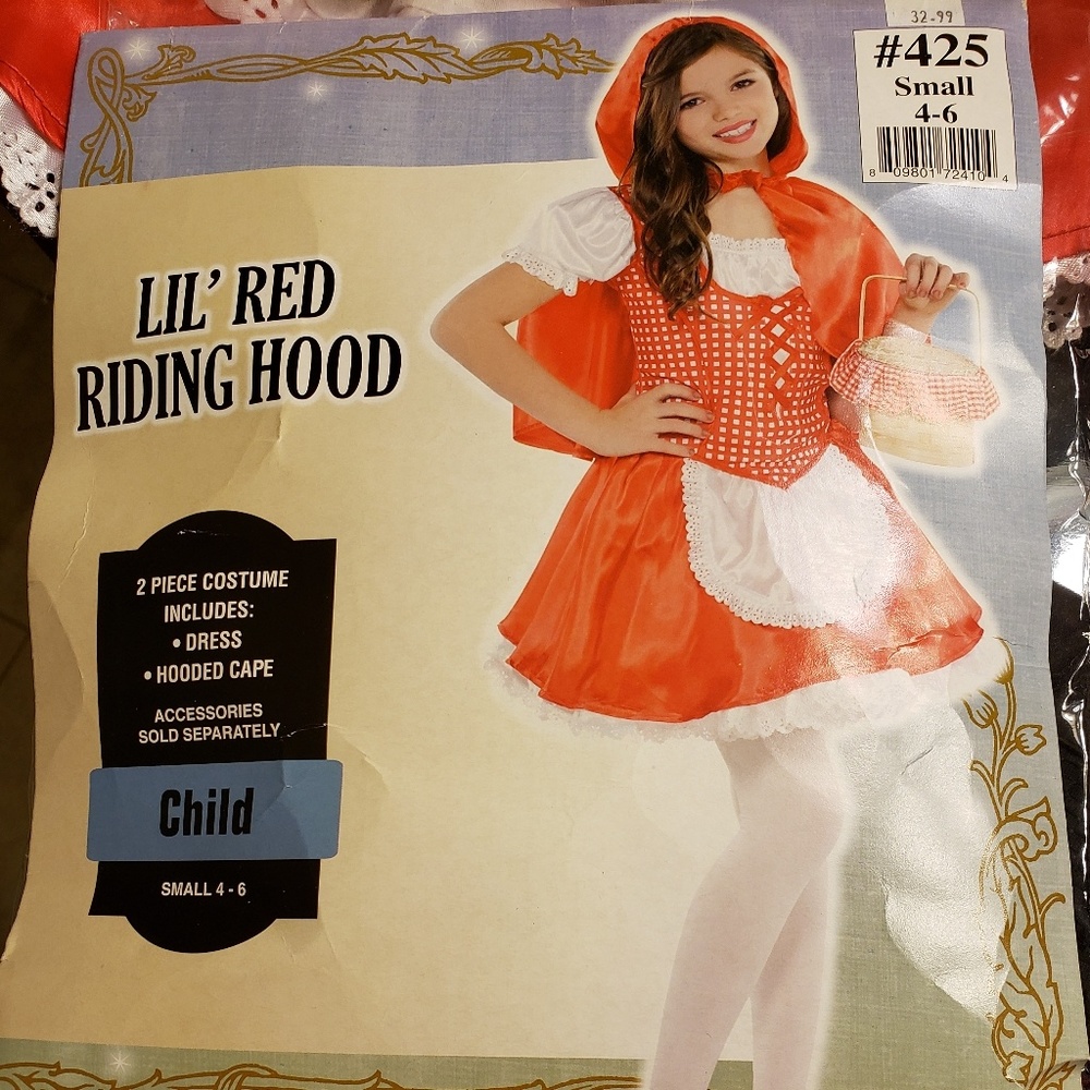 Child's red riding hood costume